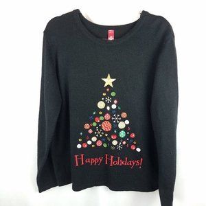 Happy Holidays sweater xmas tree ugly XMAS XXL(20)‎